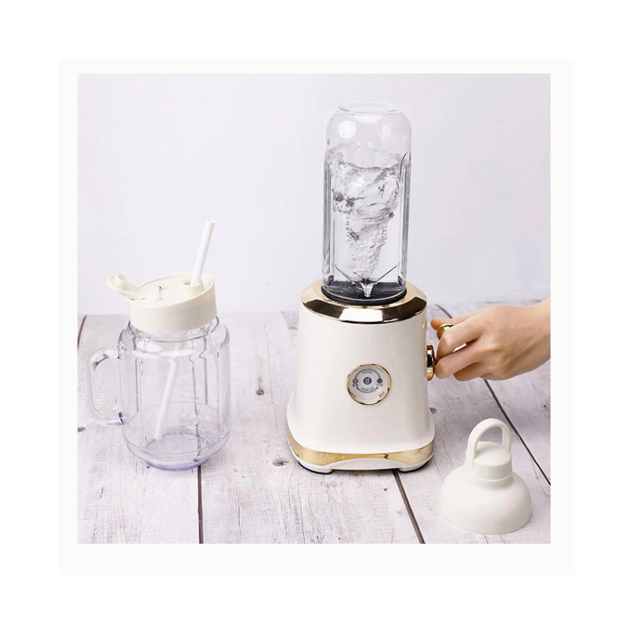 Electric Juice Blender 600ml 2 IN 1 Multifunction Blander Wireless Portable Juicer Cup